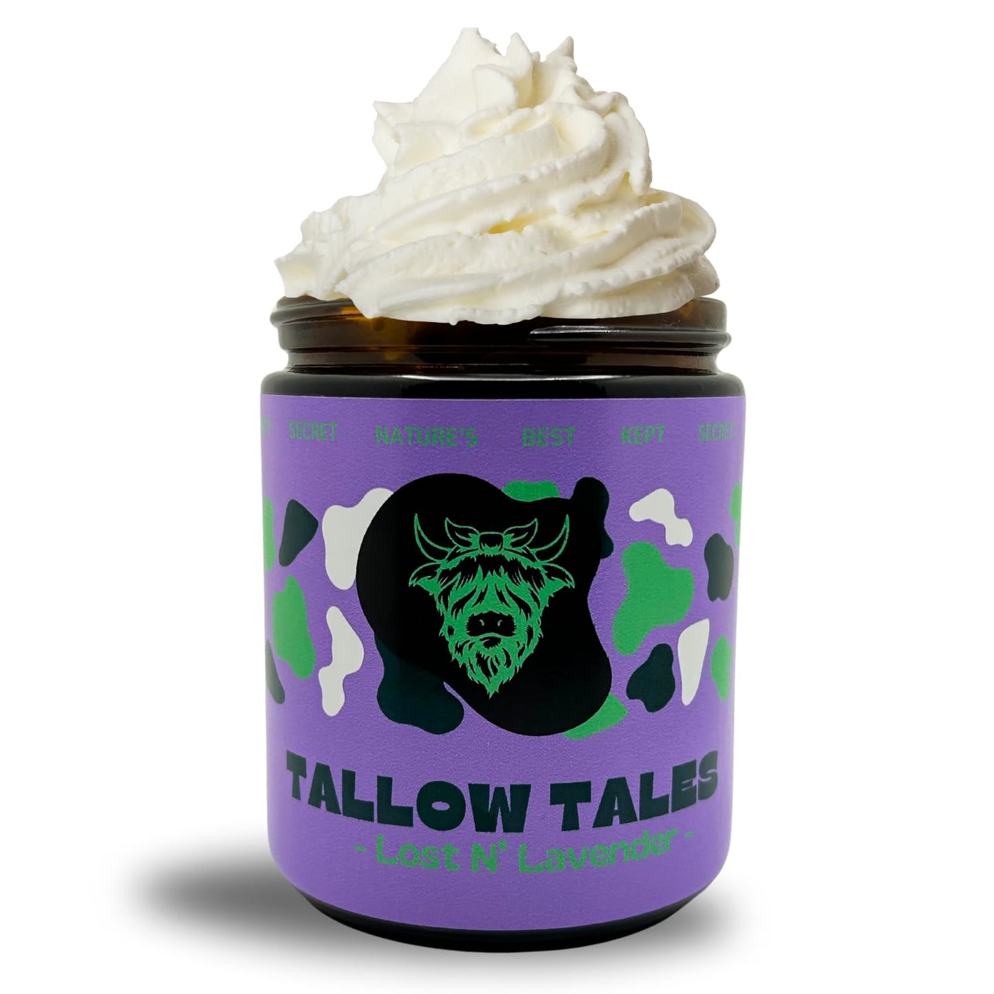 Tallow Tales Grass Fed/Grass Finished Organic Beef Tallow Cream - For Face + Body | Lost N Lavender (Lavender + Rosemary Essential Oils) | Organic Jojoba Oil Blend (4 Fl Oz)(A1)