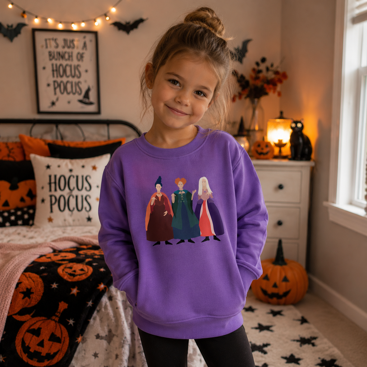 Sanderson Sisters Sweatshirt | Toddler & Girls Halloween Crewneck