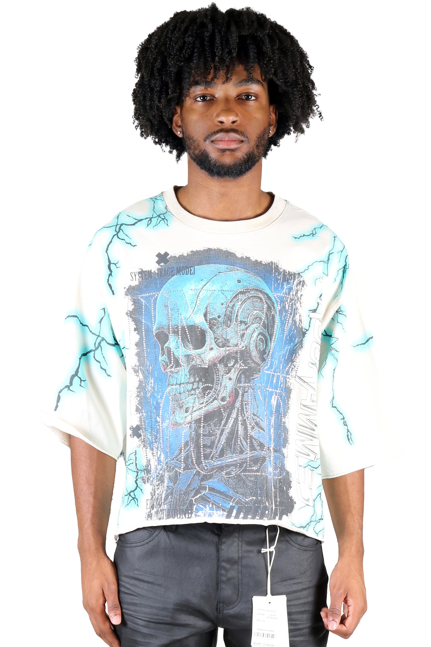 TERRABLAST S/N Jersey 3/4 Sleeve Crop Top Tee
